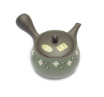 Konvička Kyusu Tokoname, zelená s kvietkami