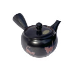 Konvička Kyusu Tokoname, čierna s mačičkami